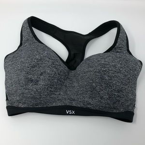 Victoria’s Secret VSX Gray & Black Sports Bra Size 32DDD